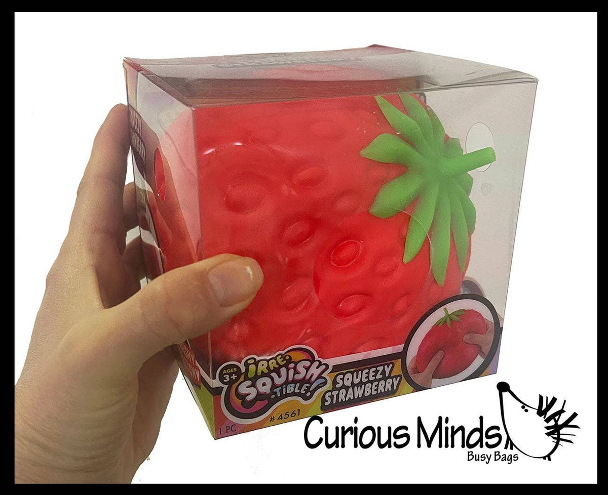 1 Jumbo Doh Filled Strawberry - Soft Stress Squishy Ball