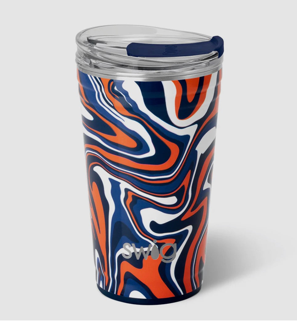 24oz Party Cup Fanzone Navy+Orange