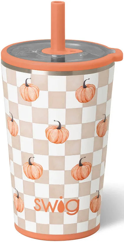 Pumpkin Check Sipper 14oz NEW: SEP