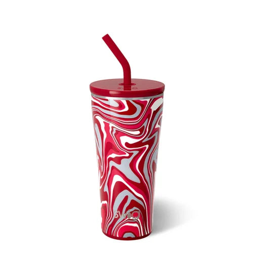 Straw Tumbler 32oz Fanzone Crimson + Grey