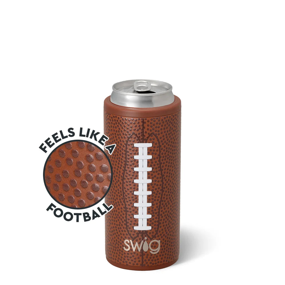 Skinny Can Cooler 12oz Football