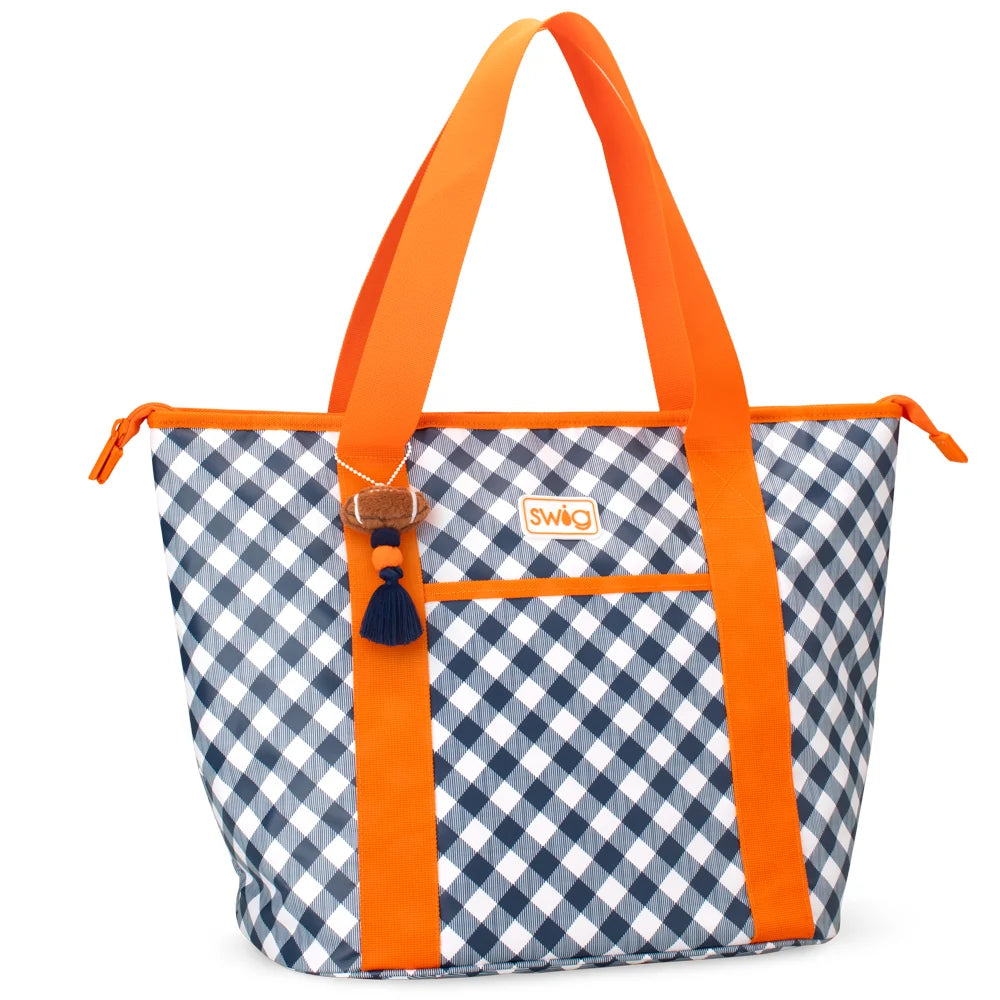Zippi 36 Cooler Gameday Gingham Navy + Orange