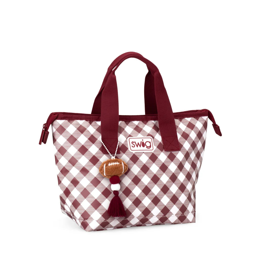 Lunchi Lunch Bag Gameday Gingham Maroon