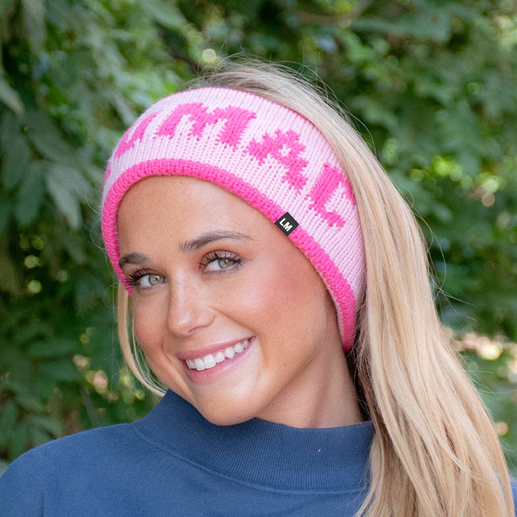 KNIT HEADWRAP PINK