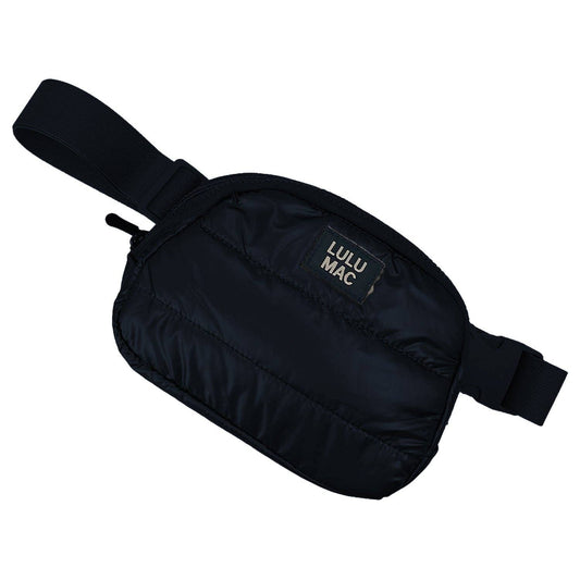 MP-7328 Puffer Metallic Belt Bag-Matte Black