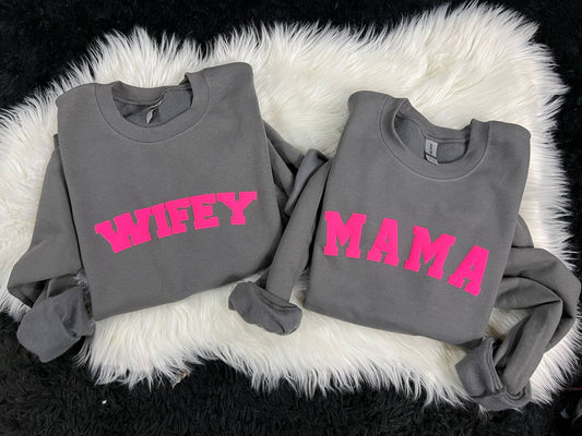 MAMA Pink Puff Sweatshirt