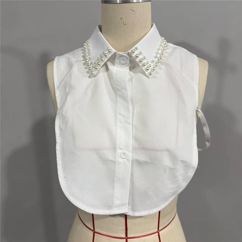 Diamond Studded Detachable Shirt Collar