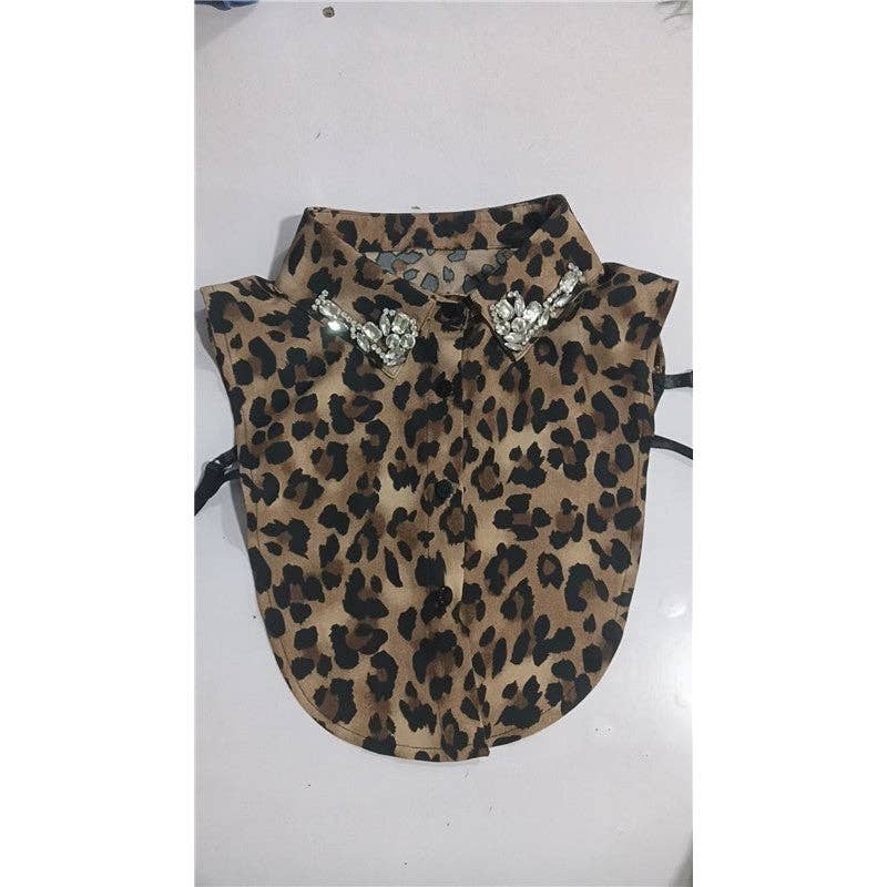 Diamond Studded Detachable Shirt Collar