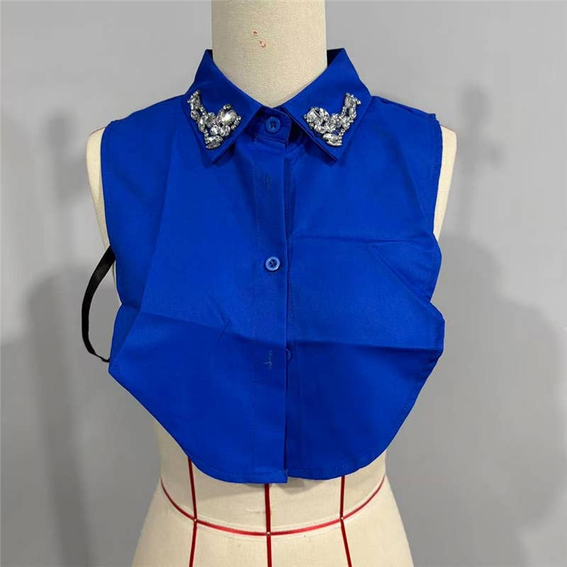 Diamond Studded Detachable Shirt Collar