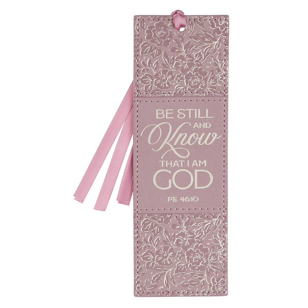 Bookmark Faux Leather Purple Be Still And Know Ps. 46:10