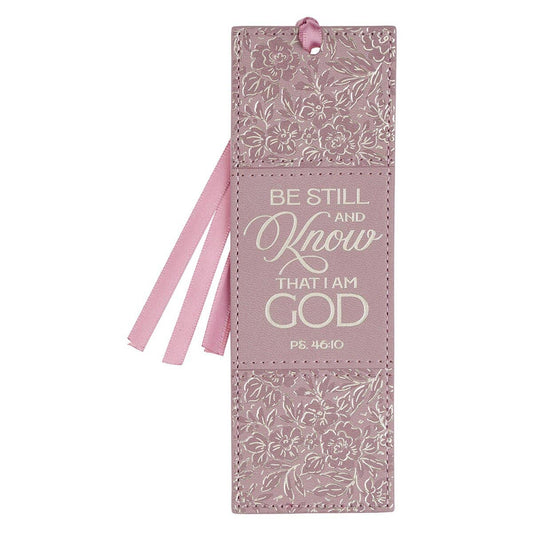 Bookmark Faux Leather Purple Be Still And Know Ps. 46:10