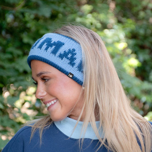 KNIT HEADWRAP LIGHT BLUE