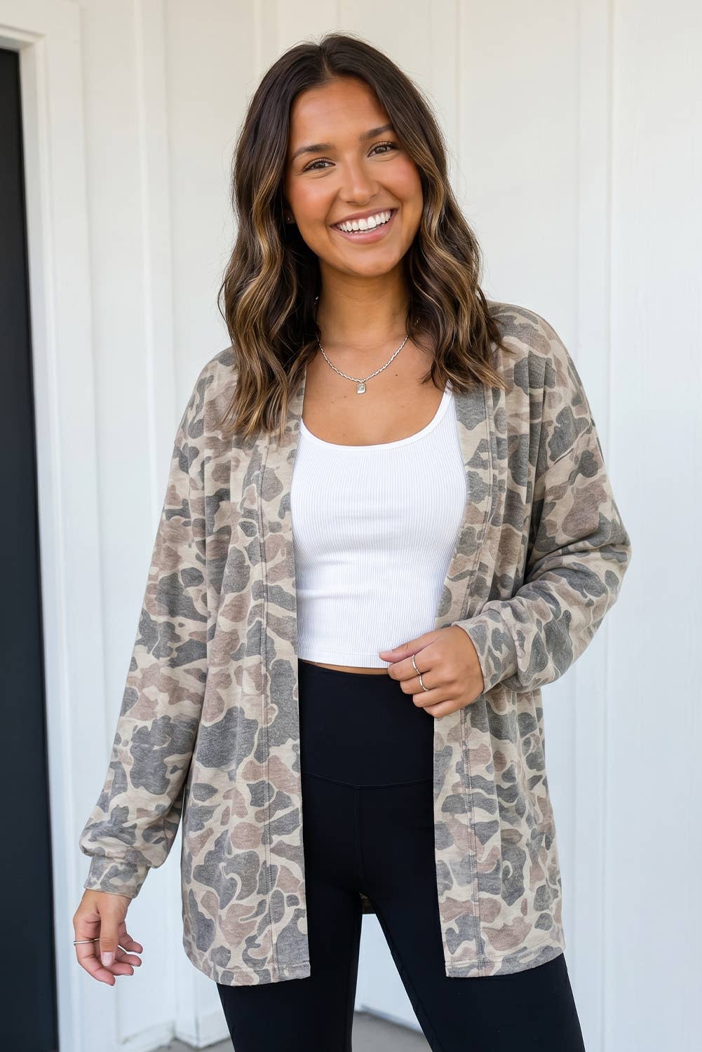 LAS Western Camouflage Shift Open Front Cardigan (S-XL)