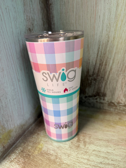 22oz Tumbler Pretty in Plaid