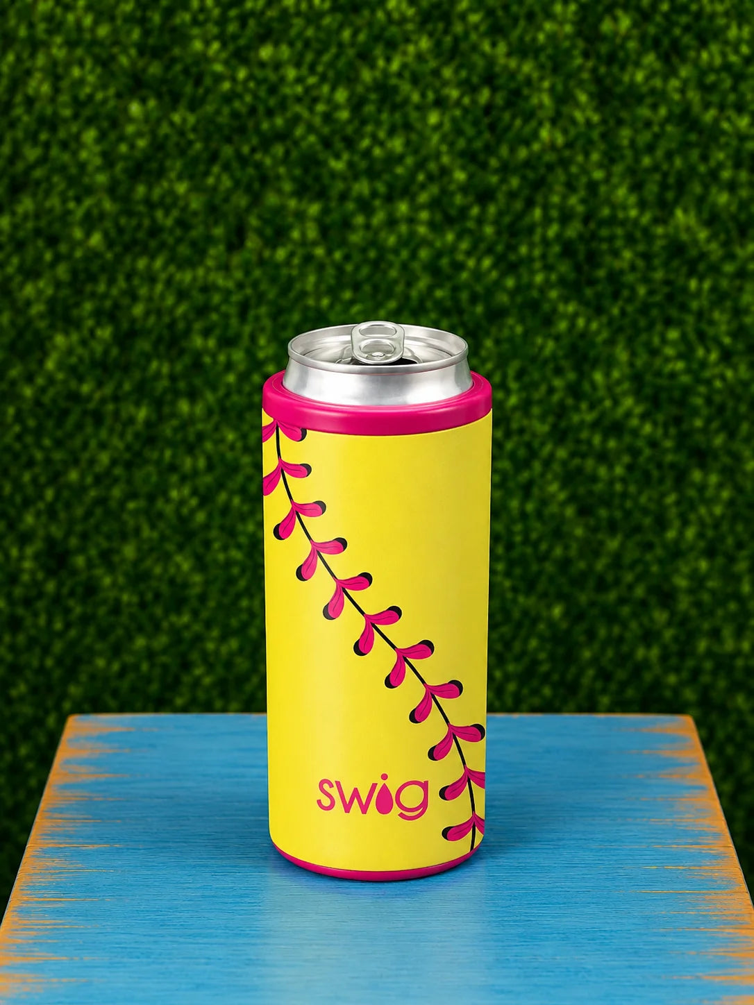 Softball Skinny Can Cooler 12oz  NEW: SEP