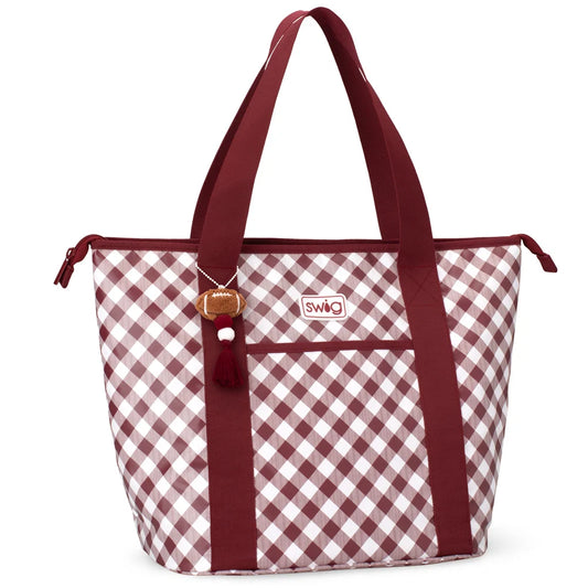Zippi 36 Cooler Gameday Gingham Maroon