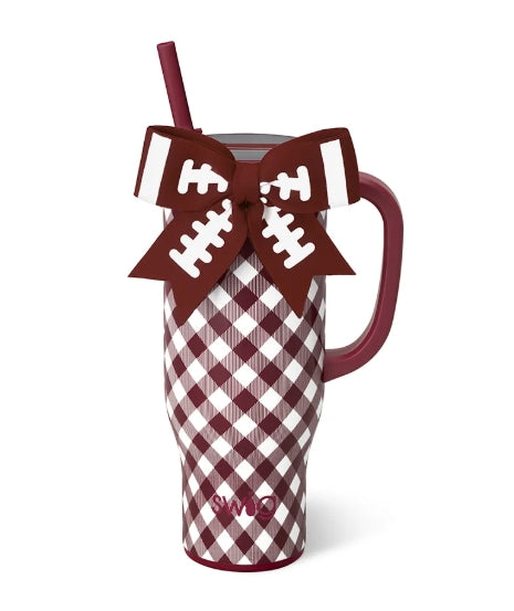 Mega Mug 30oz Gameday Gingham Maroon