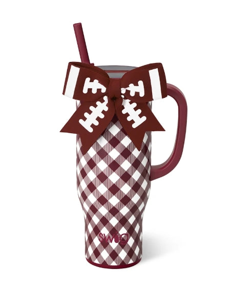 Mega Mug 40oz Gameday Gingham Maroon