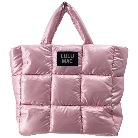 MP-8273 Large Puffer Metallic Handbag-Rose Gold