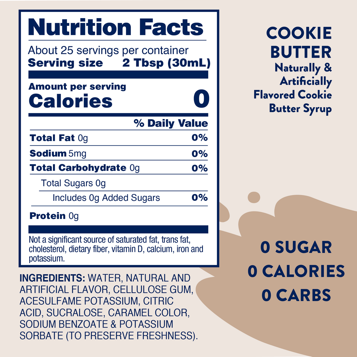 Sugar Free Cookie Butter Syrup