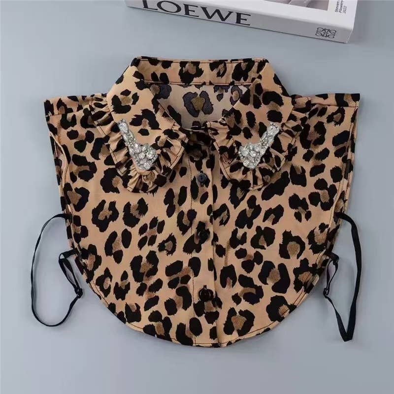 Diamond Studded Detachable Shirt Collar