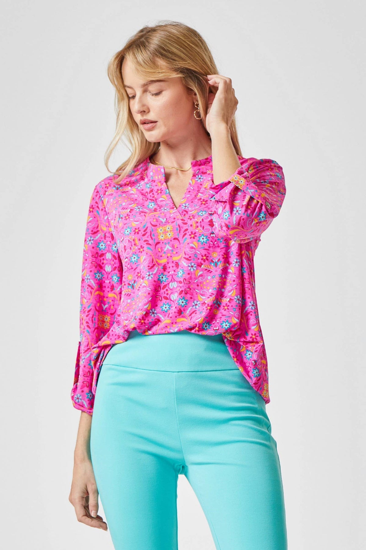 3/4 Sleeve Printed LIZZY Top