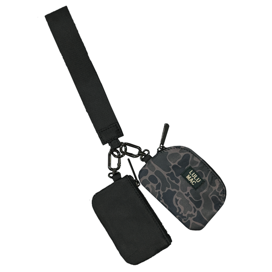 DP-8162 Black Camo/Black Lulu Mac Double Pouch Wristlets