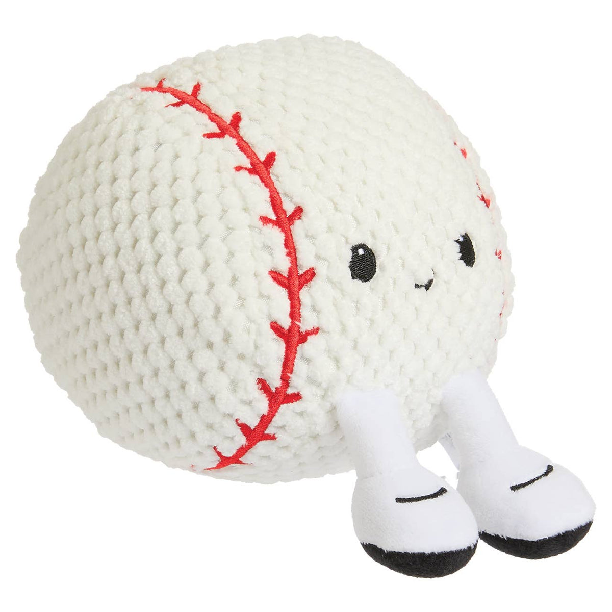 Smiley Baseball Plush with Dangling Legs