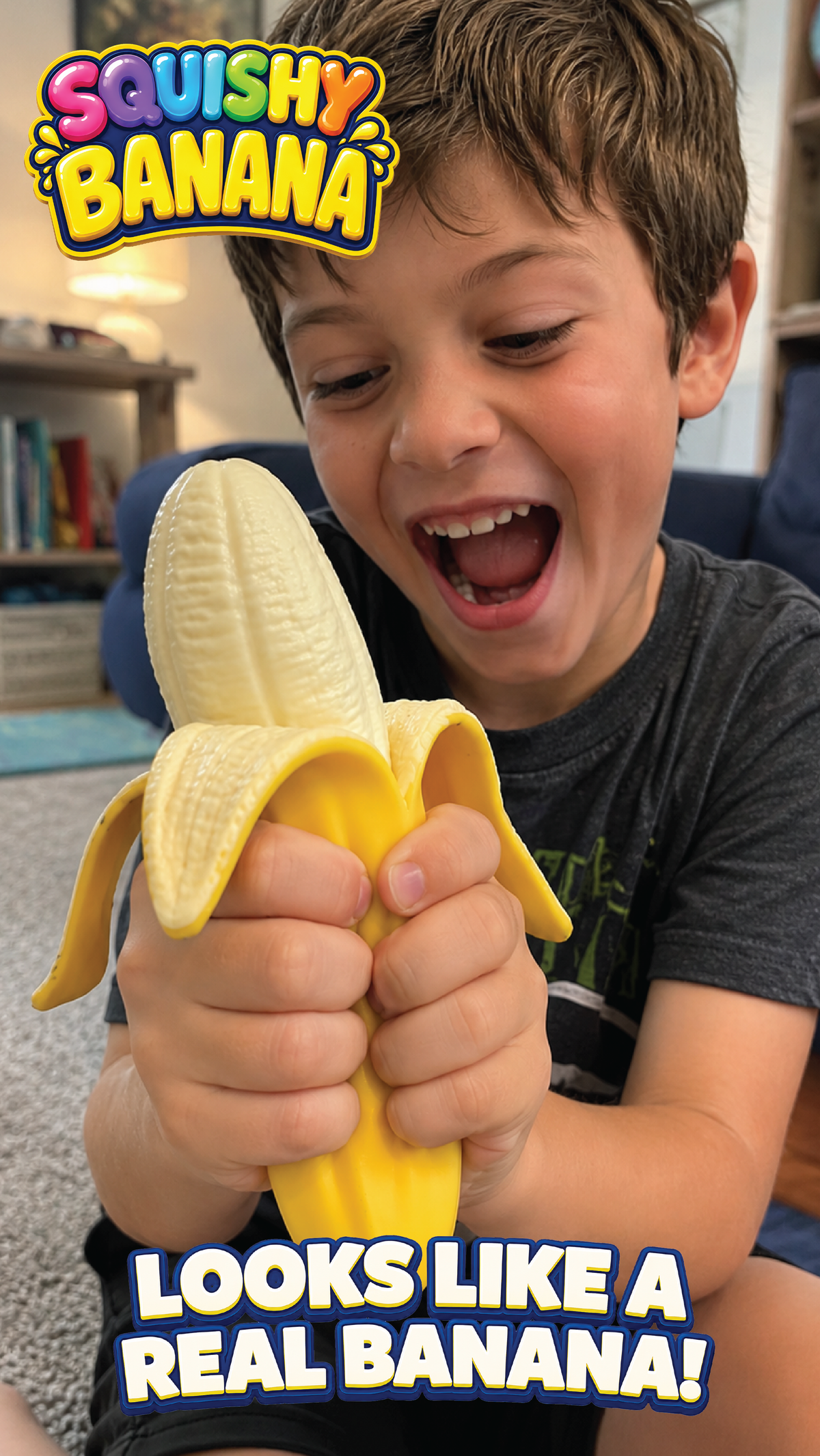 Fun Doh Banana Squishy Stress Relief Toy - 6/Display