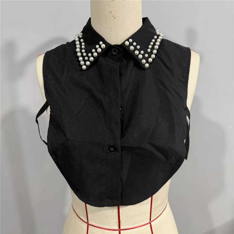 Diamond Studded Detachable Shirt Collar