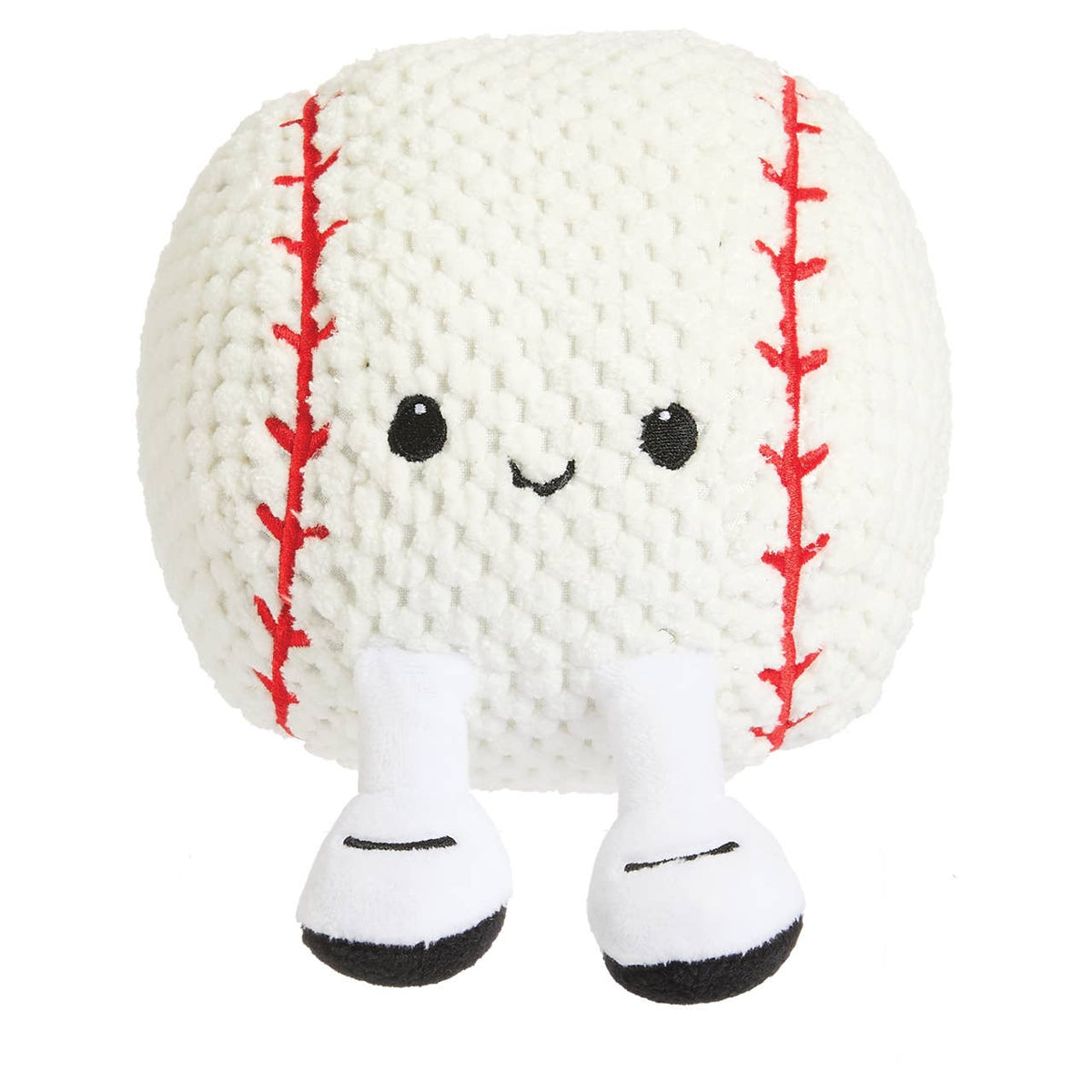 Smiley Baseball Plush with Dangling Legs