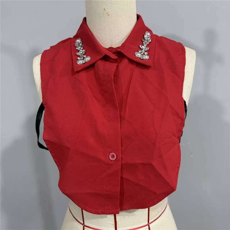 Diamond Studded Detachable Shirt Collar