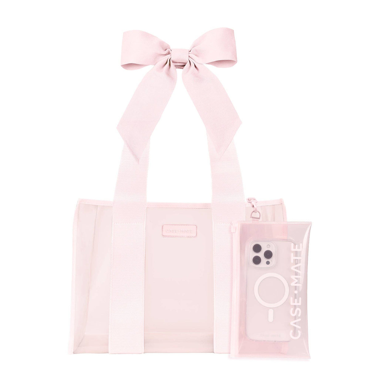 Case-Mate Ballet Pink Bow Jelly Tote Bag (Medium)