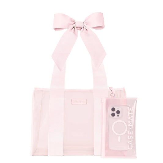 Case-Mate Ballet Pink Bow Jelly Tote Bag (Medium)