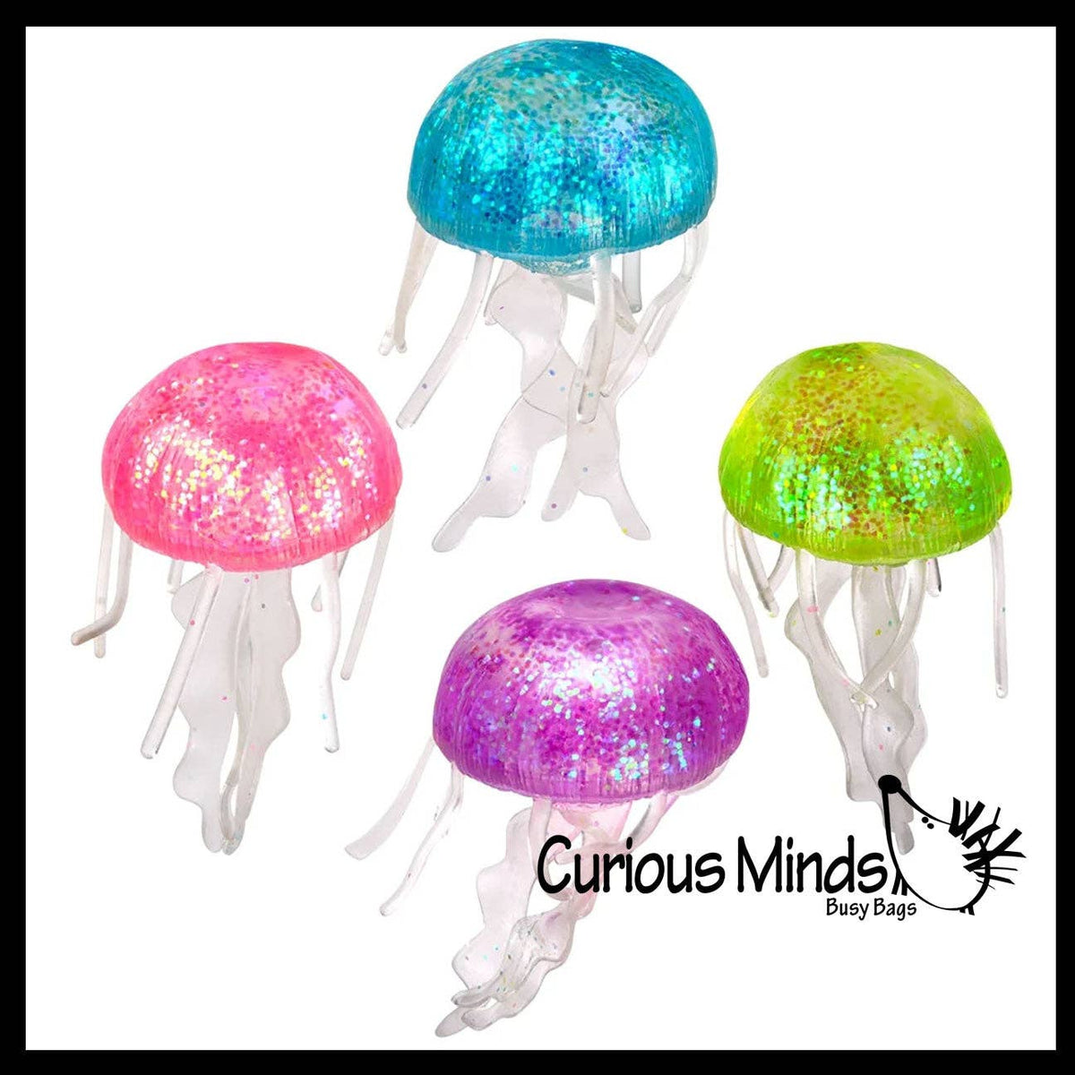 Sugar Jellyfish Shaped Ball - Thick Glue/Gel Syrup Molasses Stretch Ball - Ultra Squishy and Moldable Slow Rise Relaxing Sensory Fidget Stress Toy
