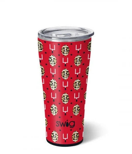 32oz Tumbler Touchdown Black + Red