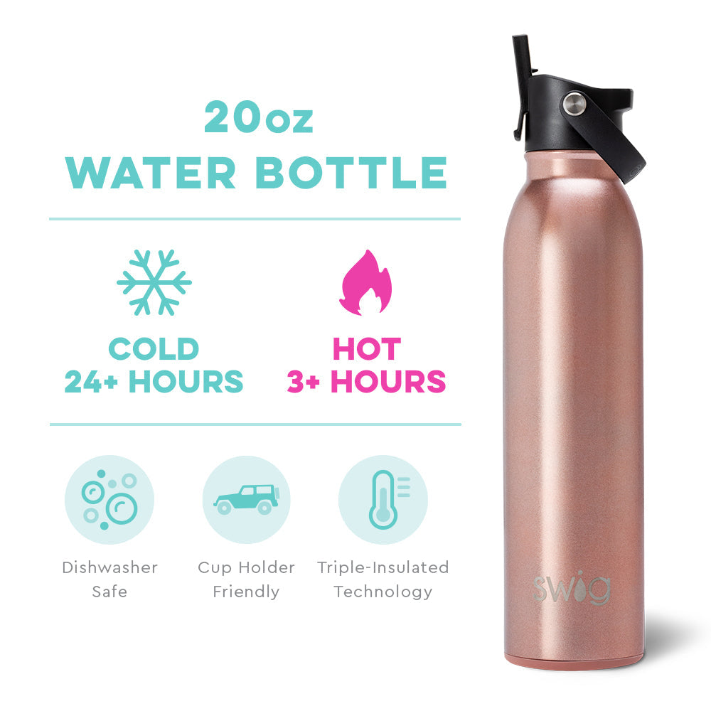 Swig Shimmer Rose Gold Water Bottle